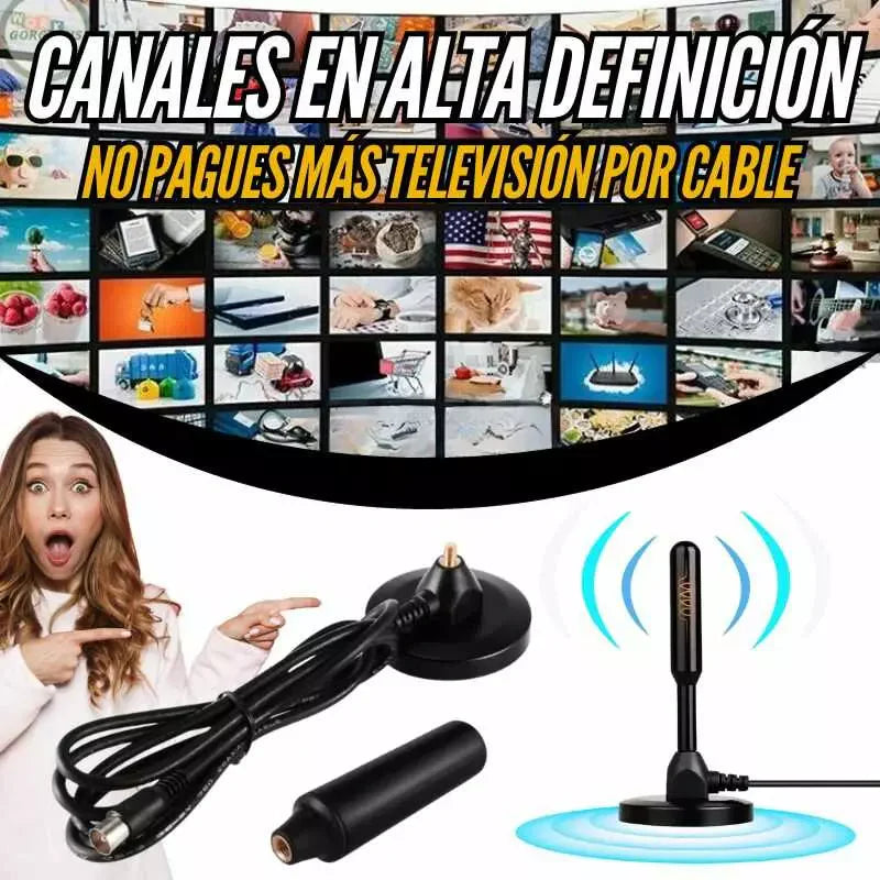 ANTENA HD TV DE ALTA CALIDAD UNIVERSAL - ANTENA 4K - 50% DESCUENTO